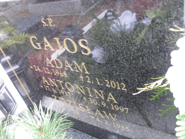 Adam Gajos 1968 Jaworzno - Grobonet - Wyszukiwarka osób pochowanych