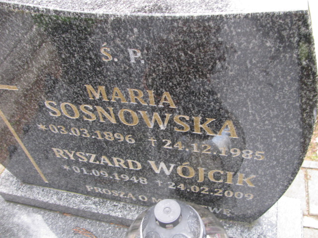 Maria Sosnowska 1896 Jaworzno - Grobonet - Wyszukiwarka osób pochowanych