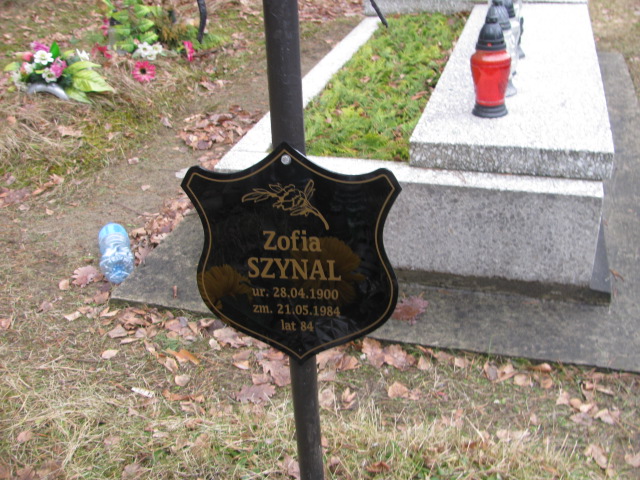 Zofia Szynal 1900 Jaworzno - Grobonet - Wyszukiwarka osób pochowanych