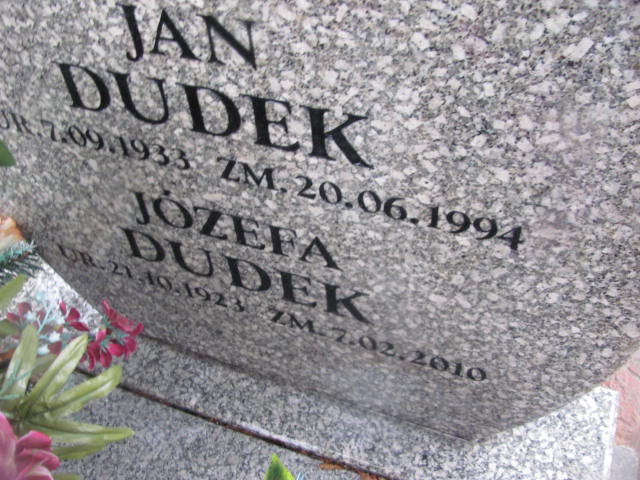 Józefa Dudek 1923 Jaworzno - Grobonet - Wyszukiwarka osób pochowanych