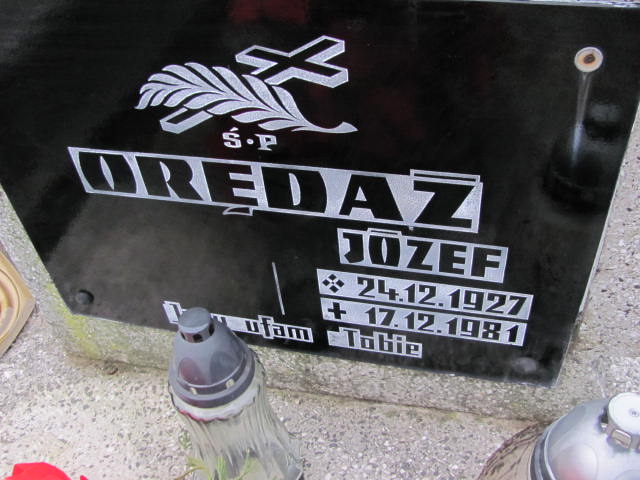 Józef Orędarz 1927 Jaworzno - Grobonet - Wyszukiwarka osób pochowanych