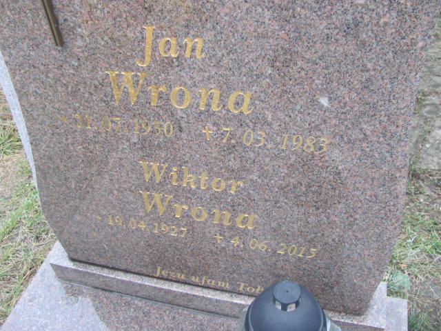 Wiktor Wrona 1927 Jaworzno - Grobonet - Wyszukiwarka osób pochowanych