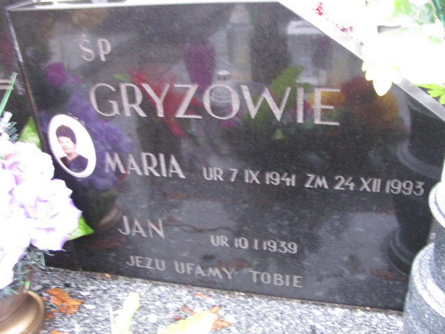 Maria Gryz 1941 Jaworzno - Grobonet - Wyszukiwarka osób pochowanych