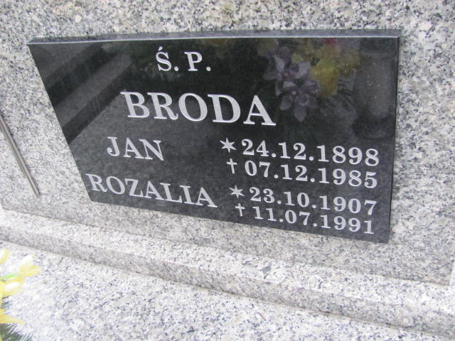 Jan Broda 1898 Jaworzno - Grobonet - Wyszukiwarka osób pochowanych