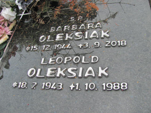 Barbara Oleksiak 1944 Jaworzno - Grobonet - Wyszukiwarka osób pochowanych