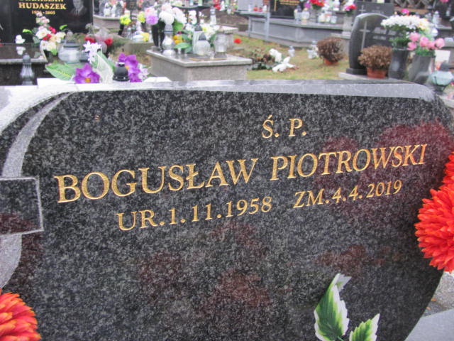 Bogusław Piotrowski 1958 Jaworzno - Grobonet - Wyszukiwarka osób pochowanych