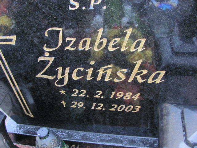 Izabela Życińska 1984 Jaworzno - Grobonet - Wyszukiwarka osób pochowanych