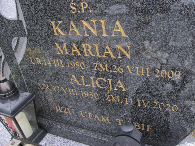 Alicja Kania 1950 Jaworzno - Grobonet - Wyszukiwarka osób pochowanych