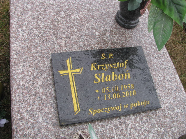 Krzysztof Słaboń 1958 Jaworzno - Grobonet - Wyszukiwarka osób pochowanych