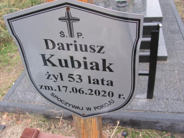 Dariusz Kubiak 1967 Jaworzno - Grobonet - Wyszukiwarka osób pochowanych