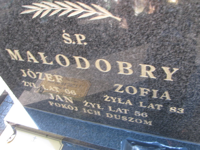 Józef Małodobry 1917 Jaworzno - Grobonet - Wyszukiwarka osób pochowanych