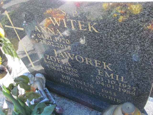 Zofia Jaworek 1930 Jaworzno - Grobonet - Wyszukiwarka osób pochowanych