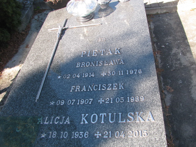 Franciszek Piętak 1907 Jaworzno - Grobonet - Wyszukiwarka osób pochowanych