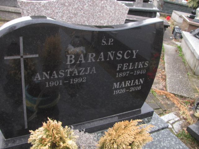 Anastazja Barańska 1901 Jaworzno - Grobonet - Wyszukiwarka osób pochowanych