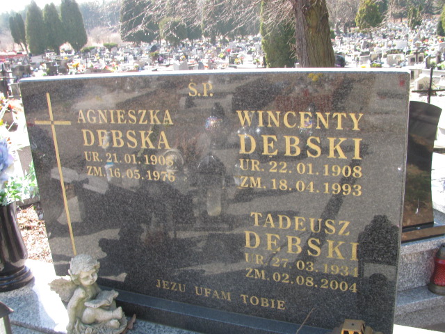 Agnieszka Dębska 1908 Jaworzno - Grobonet - Wyszukiwarka osób pochowanych