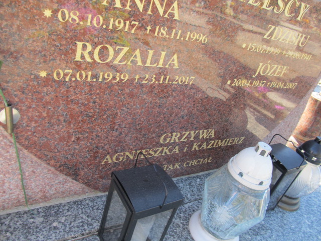 Rozalia Chechelska 1939 Jaworzno - Grobonet - Wyszukiwarka osób pochowanych