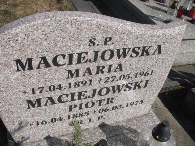 Maria Maciejowska 1891 Jaworzno - Grobonet - Wyszukiwarka osób pochowanych