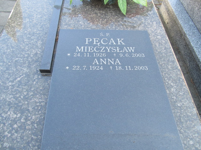 Anna Pęcak 1924 Jaworzno - Grobonet - Wyszukiwarka osób pochowanych